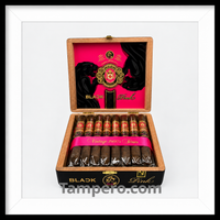 Load image into Gallery viewer, Close-up of Arturo Fuente Rare Pink Black Pink Signature cigar featuring dark Habano wrapper and distinctive cigar band

