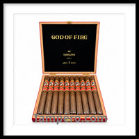 Load image into Gallery viewer, God of Fire by Carlito Churchill cigar featuring an African Cameroon wrapper

