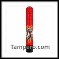 Load image into Gallery viewer, God of Fire by Carlito Double Robusto Tubo cigar box by Prometheus featuring premium Dominican cigars.

