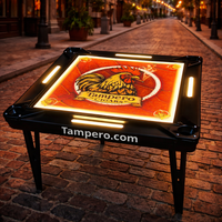 Load image into Gallery viewer, Premium LED domino table La Mesa by Novus with Tampero Cigars rooster design in historic Ybor City Tampa Florida
