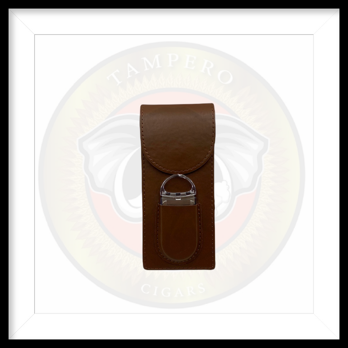 Magnetic Cigar Case W/Fliptop Enclosure Brown