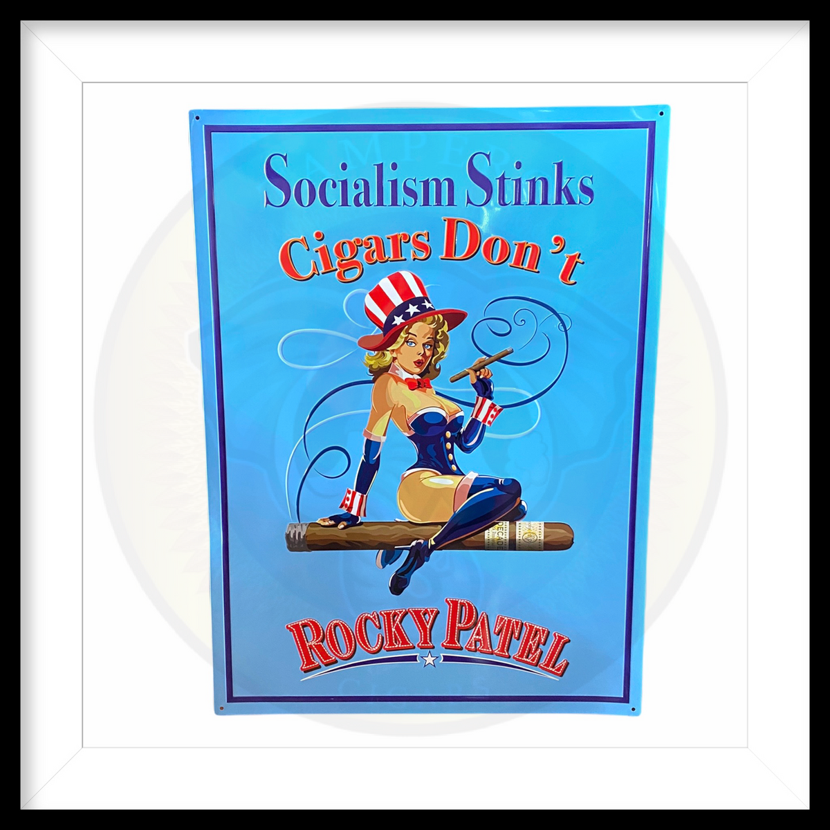 Man Cave Sign Socialism Stinks by Rocky Patel