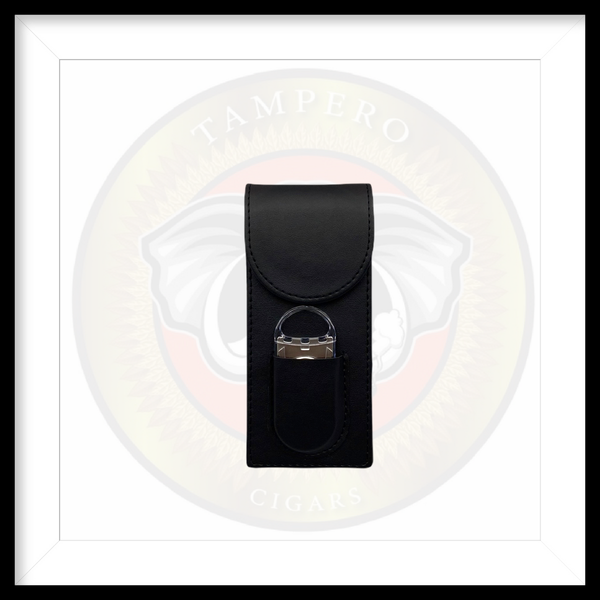 Magnetic Cigar Case W/Fliptop Enclosure Black